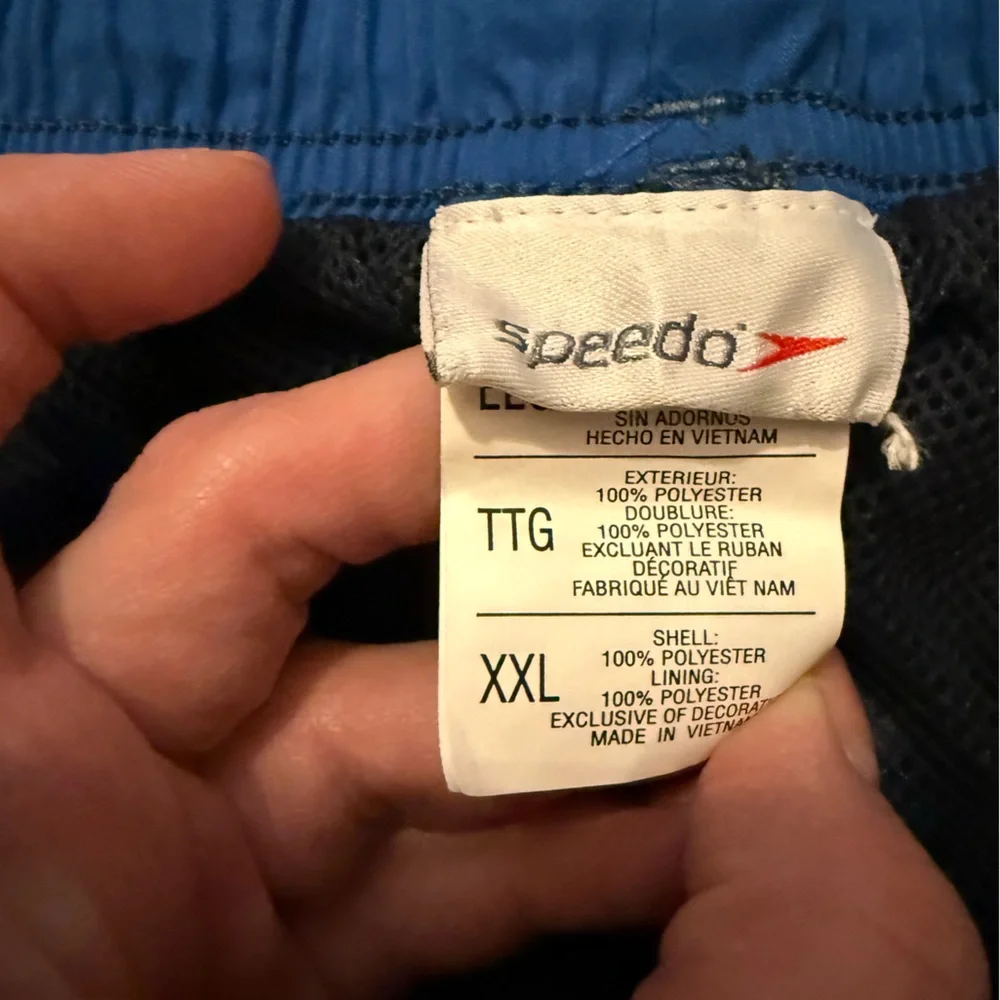 4/$20 💫 NWT Speedo Men’s Swim Trunks XXL Navy Mesh Lined Board Shorts